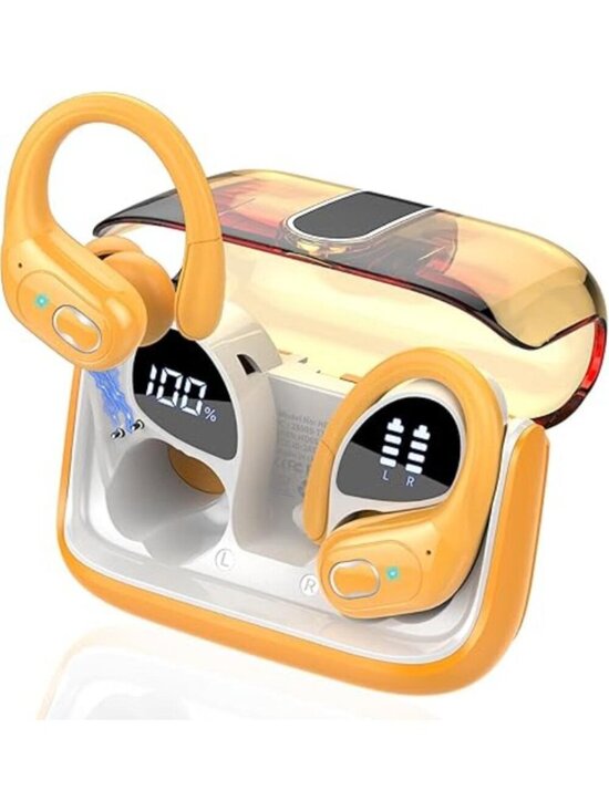 Other - Yellow Wireless Earbuds Bluetooth Headphone Sport with Ear hooks Workout